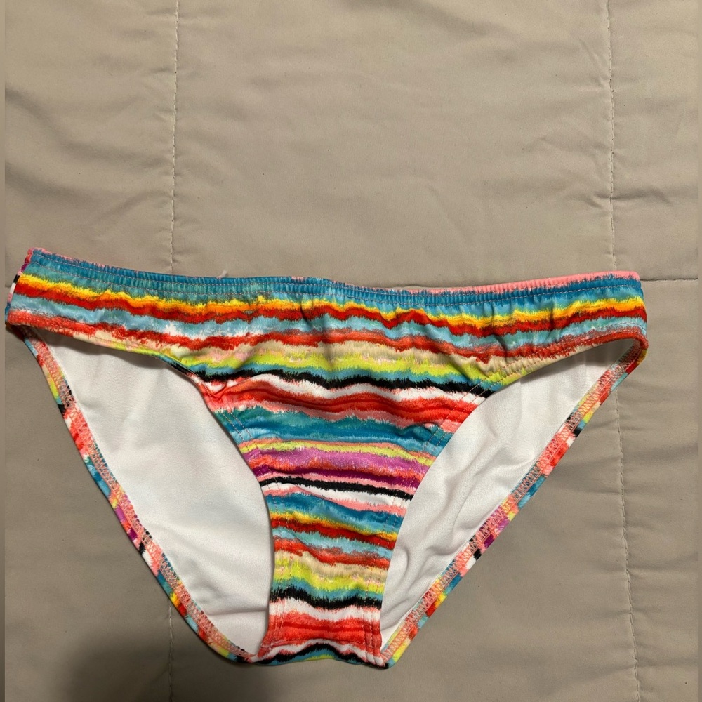 Colorful Striped Bikini Bottom NWOT